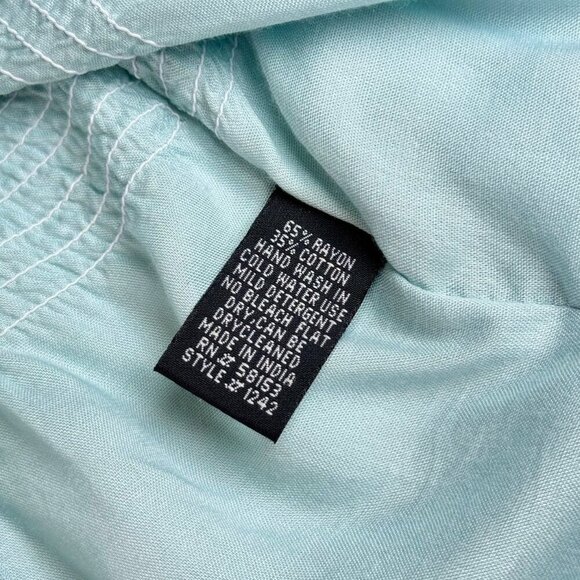 NWOT Anthropologie Chaudry KC Kimono Top Sz.L Blue Crochet Beach Cottage Boho - Picture 10 of 12